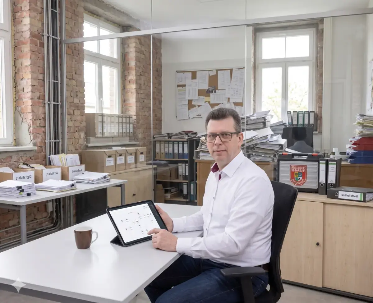 Dirk Bardelt bei einem Kundentermin